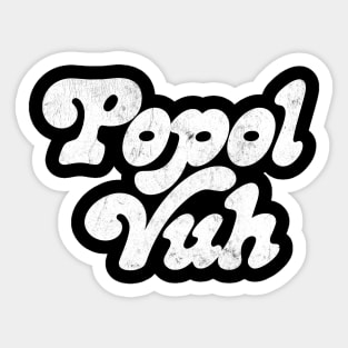 Popol Vuh  /// Retro 70s Typography Design Sticker